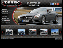 Tablet Screenshot of derekmotorcarco.com